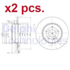 X2 PCS REAR BRAKE DISC ROTOS
