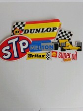 Job lot of 5 vintage Motorcycle related stickers decals