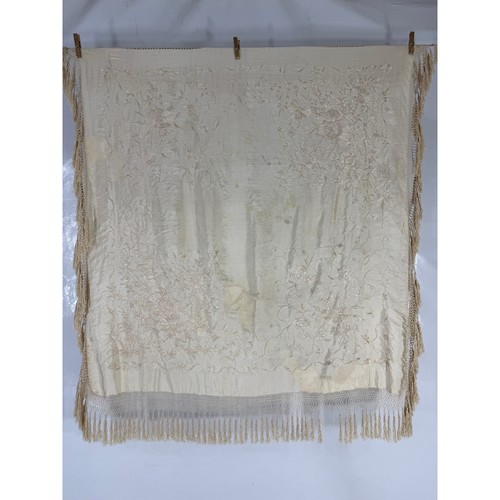 Antique chinese floral silk - antique,