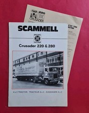 SCAMMELL CRUSADER 220 & 280 4 x 2 Leaflet ca 1972, British Leyland + Spec Sheet
