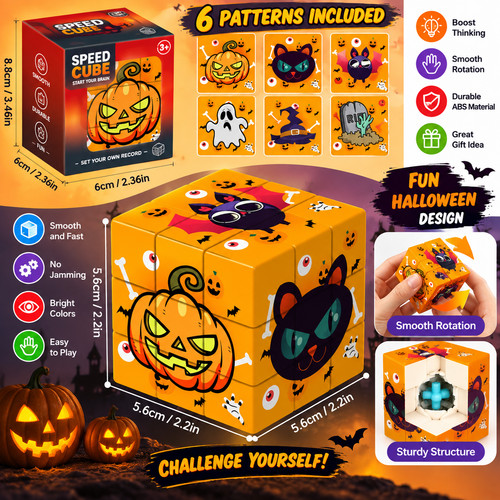 Halloween 3x3 magic speed cube - speed,