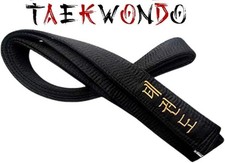 Black Belt SATIN TAEKWONDO BELT TKD Embroidery 300cm For Men/Women Black Belt