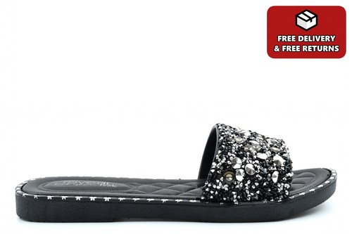 Womens glitter sandals - glitter, ladies