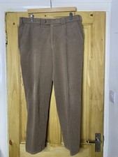 Meyer Roma Corduroy Trousers Brown Zrelana Elastic Wool Fabric W35 L28 Stretch