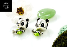 Sterling Silver 925 Charm Panda Bear Bead - Animal Travel World Daughter Mum
