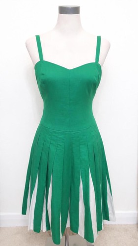Boden green white pleated - green/white,