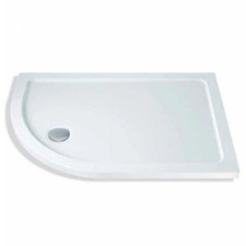 MX Low Profile 1200 x 900mm Stone Resin Offset Quadrant Shower Tray