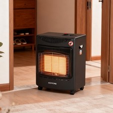 A++ - G Gas Space Heater Portable Ignition Cabinet Warmer With Wheeled 