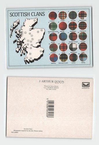 Postcard scottish clans - postcard,