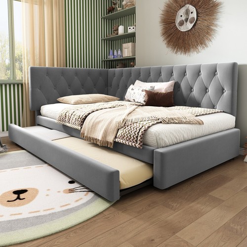Velvet upholstered bed daybed - upholstered,