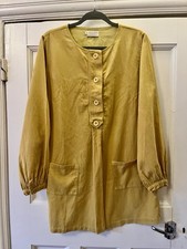 Toast Mustard Yellow Cord Corduroy Long Sleeve Smock Top Blouse Size 14