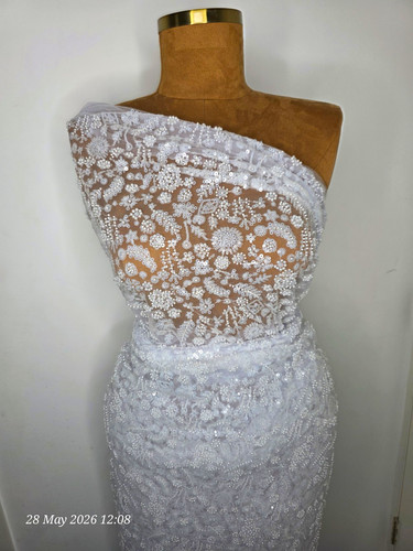 Yard heavily beaded bridal - yard,