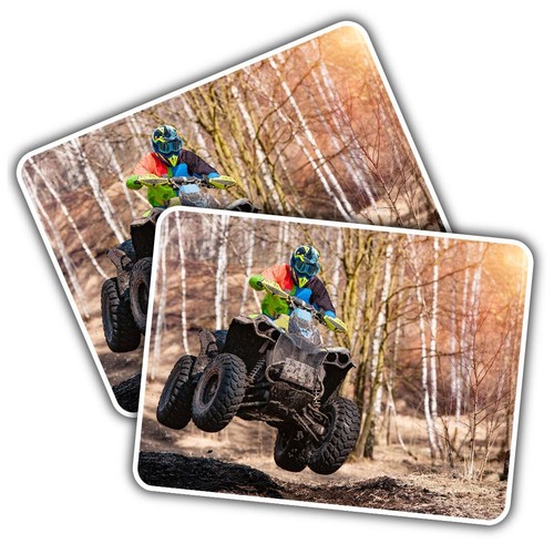 Vinyl sticker atv quad - 2x,