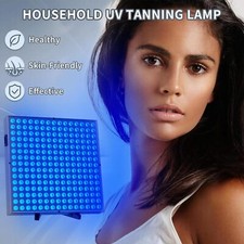 225 LED Facial Tanning Light Full Blue Sun Solarium Lamp Face Body Tanner Home