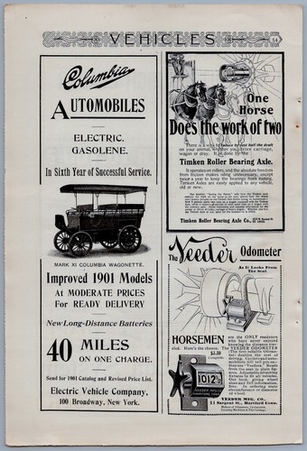 1901 columbia automobiles - columbia,