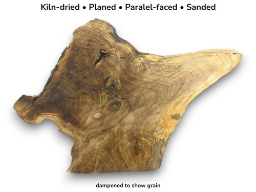 Walnut wood slab - |, edge