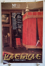 Theatre Poster - National Theatre production of Love for  Love -  Original 80s