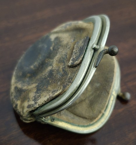 Victorian leather coin purse - victorian,