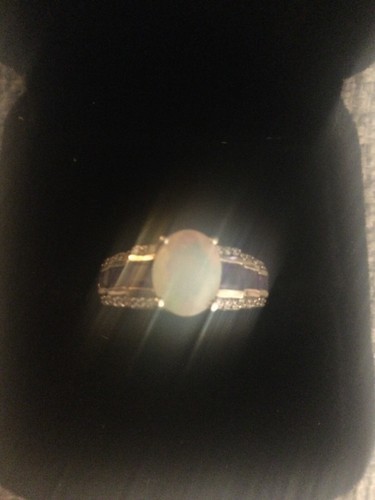 Genuine opal ring