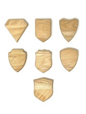 Solid Oak Shield Plaque Blank Sign Wooden Decoration Plinth Craft Stand Handmade