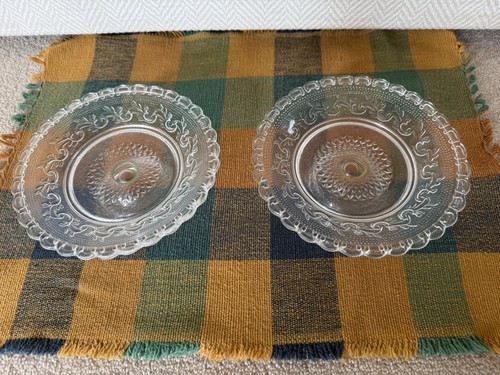 Pair clear glass - glass, stemmed