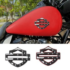 For Harley CVO Custom Metal Tank Emblems Fuel Gas Badge American US Flag matte N