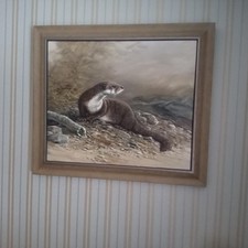 Oil painting on canvas framed by Cornish artist Mike Nance