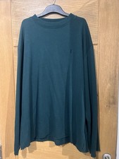 Loom Men’s Long Sleeve Dark Green Frayed Hem Never Worn