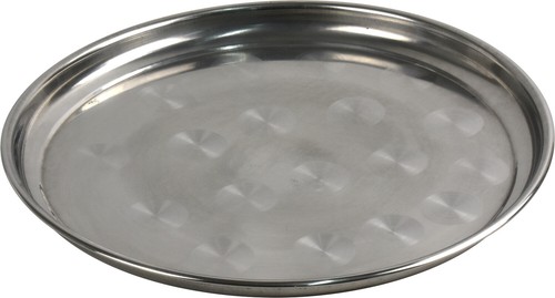 Round stainless steel serving - stainless,