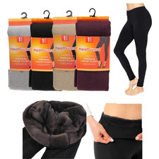 1/2/3 Pack Ladies Thermal Leggings Thick Velvet Winter Fleece Lined Brushed Warm
