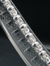 925 Silver Byzantine Tube Bracelet - 7mm - 7", 7.5",8" or 8.5" - Hallmarked