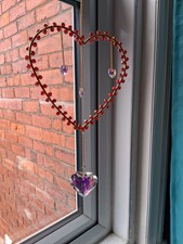 Large Golden and Red Heart