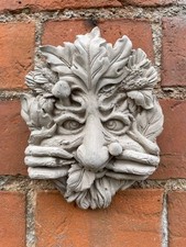 Green man wall - green, quirky
