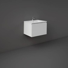 RAK Ceramics Joy Uno Wall Hung Vanity Unit Bathroom – Pure White 60cm