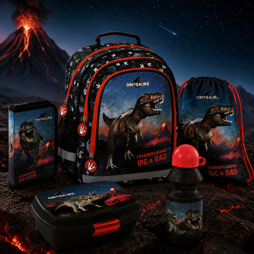 5in1 dinosaur school backpack - school,