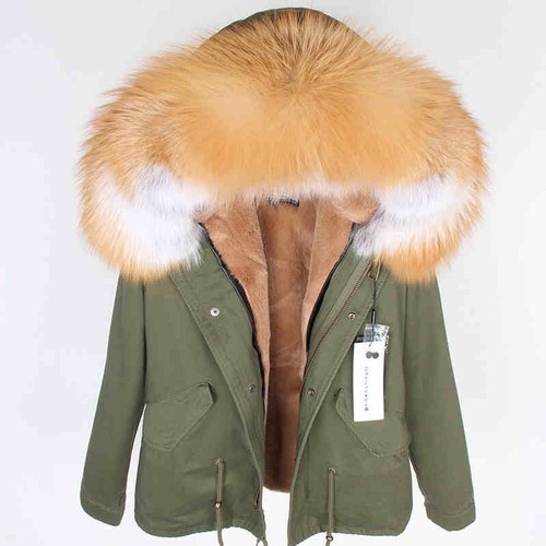 Women warm parka real fox - women's,