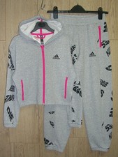 Adidas Girls Pink Grey Full
