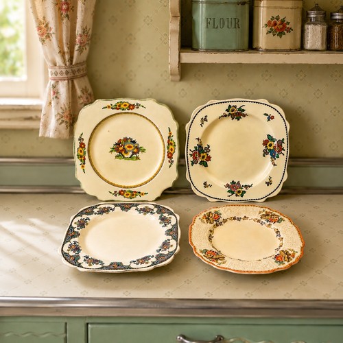 1930s art deco floral - 1930s, side