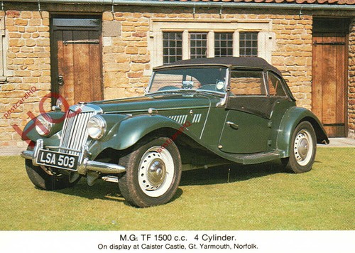 Picture postcard vintage - picture, car
