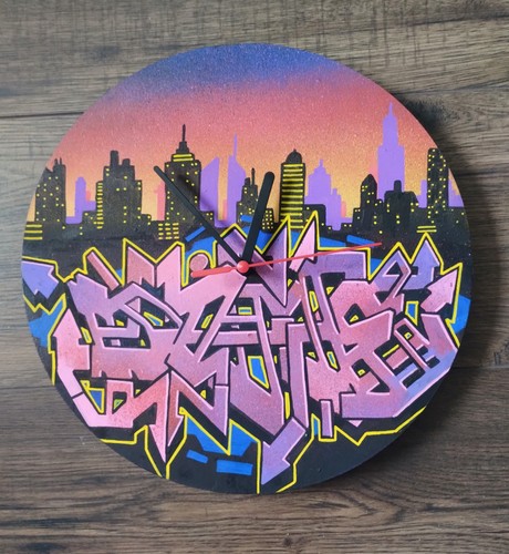 Dime graffiti clock custom - dime,