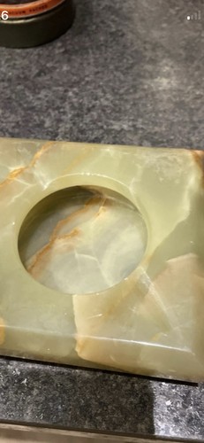 Onyx ashtray vintage green - onyx,