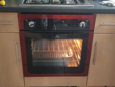 NW New World NW601F Electric Met Red Built In Fan Oven & Grill