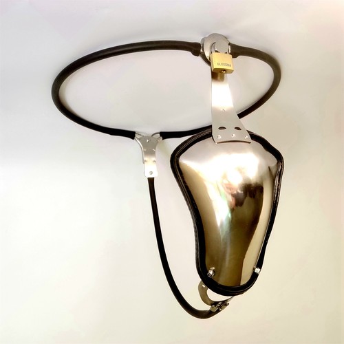 Stainless steel chastity belt - stainless,
