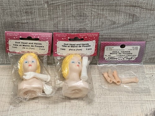 Fibre craft doll heads - doll, hands