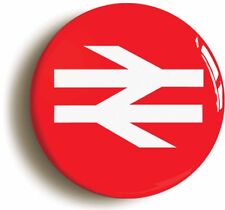 BRITISH RAIL RAILWAYS RETRO RED LOGO BADGE BUTTON PIN (1inch/25mm diameter)
