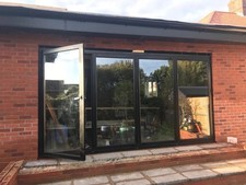 NEW Aluminium Bi fold Patio Doors inc Glass 4 panels.  £1940