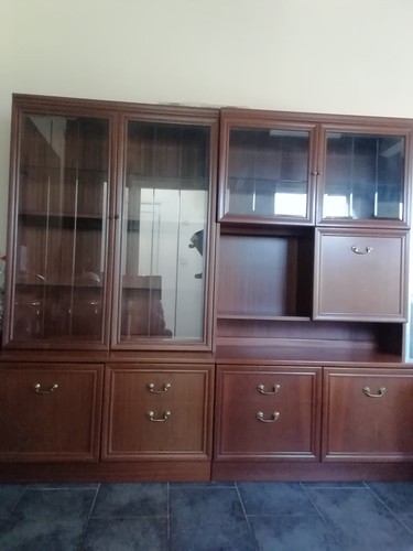 Mahogany plan wall unit - mahogany,