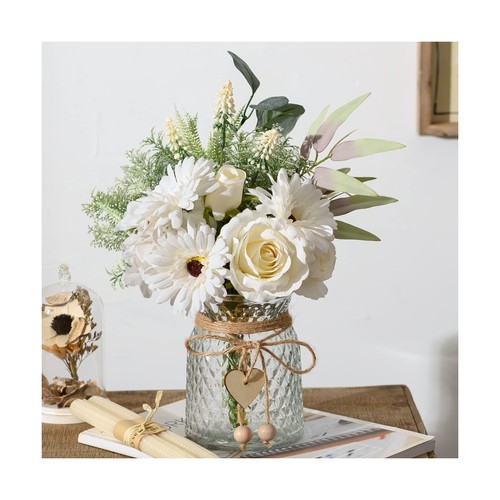 Artificial white flowers with - artificial,