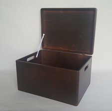 Large Wooden Brown Storage Box