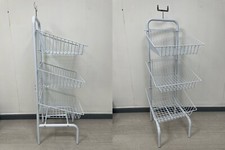 3 Tier White Stacking Baskets